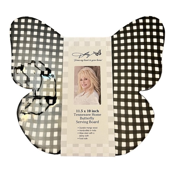 Dolly Parton 11.5" X 10" Tennessee Home Butterfly Serving Board‎ NWT - Picture 1 of 3